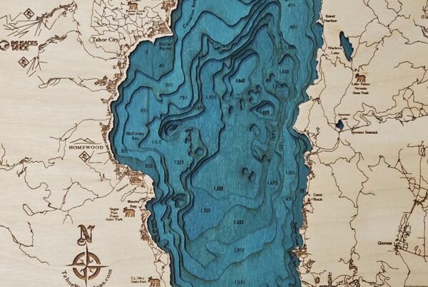 Bathymetric View of Lake Tahoe (CA & NV)